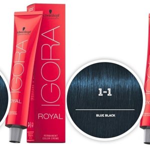 Ash Black 1-1 Schwarzkopf Igora Royal Permanent Color - 1-1 (2pks)