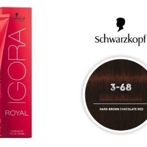 Dark Brown Chocolate Red 3-68 Schwarzkopf Igora Royal Permanent Color - 3-68 (2pks)