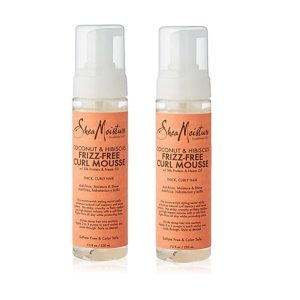 Shea Moisture Coconut & Hibiscus Set - Frizz-Free Curl Mousse 7.5oz - (2pks)