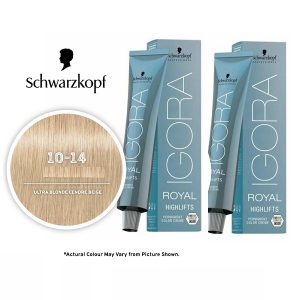 Schwarzkopf Igora Royal 10-14 Ultra Blonde Cendre Beige Permanent Color - 2pks