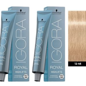 Schwarzkopf Igora Royal 12-46 Special Blonde Beige Chocolate Permanent Color - 2pks