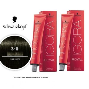 Schwarzkopf Igora Royal 3-0 Dark Brown Natural Permanent Color - 2pks