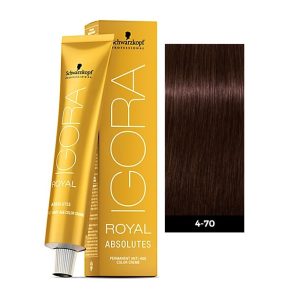 Schwarzkopf Igora Royal 4-70 Medium Brown Copper Natural Permanent Color - 1pks