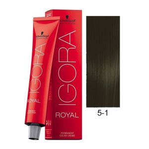 Schwarzkopf Igora Royal 5-1 Light Brown Cendre Permanent Color - 1pks