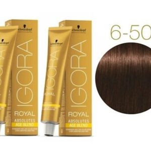 Schwarzkopf Igora Royal 6-50 Dark Blonde Gold Natural Permanent Color - 2pks