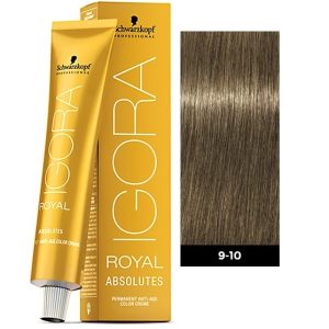 Schwarzkopf Igora Royal 9-10 Extra Light Blonde Cendre Natural Permanent Color - 1pks