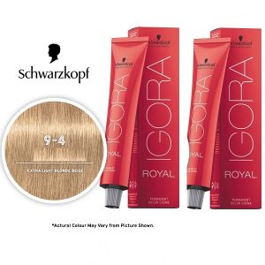 Schwarzkopf Igora Royal 9-4 Extra Light Blonde Beige Permanent Color - 2pks