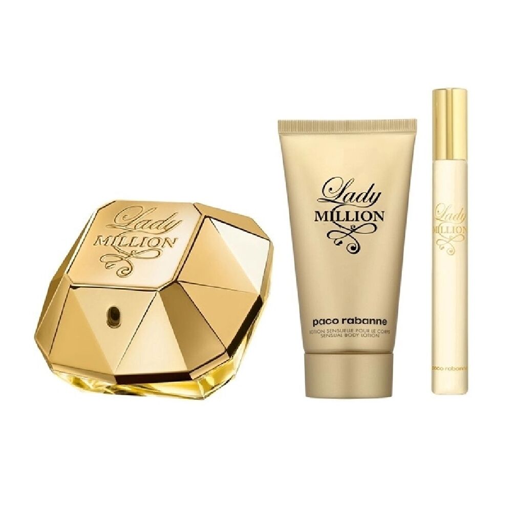 Women’s Perfume Set Paco Rabanne Lady Million Fabulous (3 pcs) – Haircity