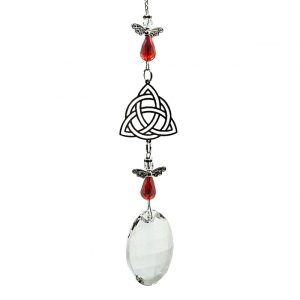 Crystal Pendalog with Celtic Knot - 50mm Crystal