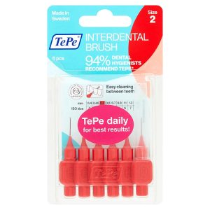 Tepe Interdental Brush - 0.5mm Size 2 Red