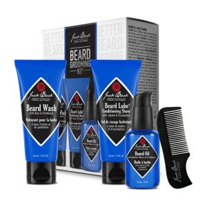 Jack Black Beard Grooming Kit™ | 4-Step Grooming Routine with Beard Wash, Shave Cream, Beard Oil & Comb