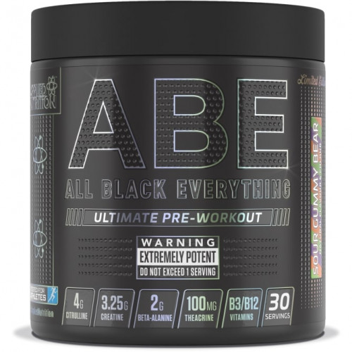 sour gummy bear-500x500 Applied Nutrition ABE - All Black Everything, Sour Gummy Bear - 315g