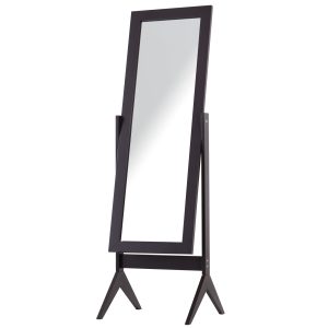HOMCOM Freestanding Dressing Mirror Bedroom Tall Adjustable Angle 148x47cm Brown | Aosom Ireland
